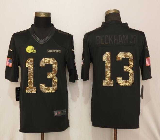 Nike Browns 13 Odell Beckham Jr Black Camo Salute to Service Limited Jersey,We sell and wholesale Nike Browns 13 Odell Beckham Jr Black Camo Salute to Service Limited Jersey on line form chian!